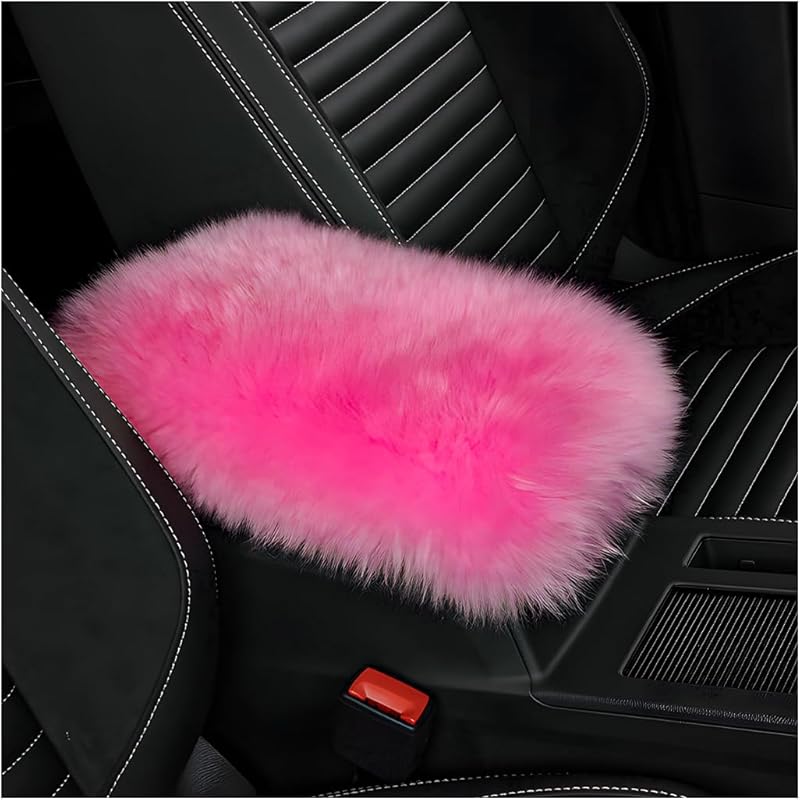 Car Center Console Cover Pad, Fluffy Middle Console Pad Armrest Seat Box Cover, Universal Furry Arm Rest Decoration Protector For Car Truck SUV,