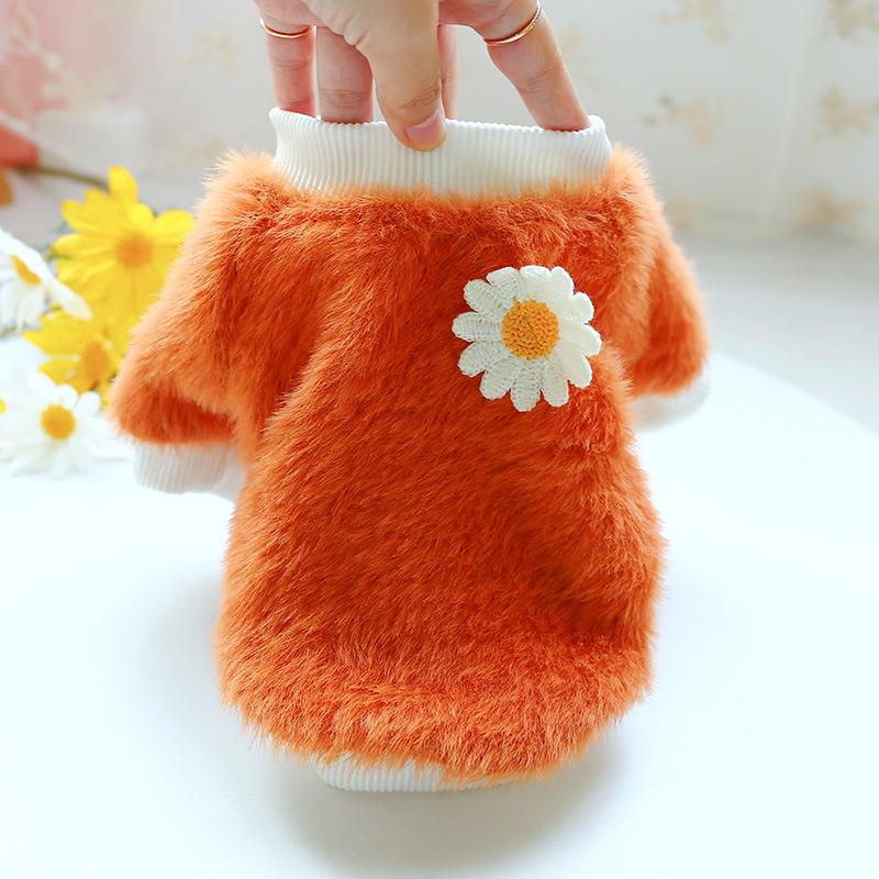 Pet Clothing Wholesale Autumn and Winter New Dog Clothing Warm Sweater Plus Velvet Paris Alphabet Sweater Pet Clothes