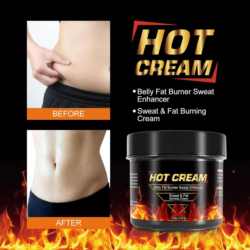Sweat Cream for Skin, Natural Workout Enhaner Promotes Circulation for Targeted Areas, Support Muscle Warm-up & Skin Tightening, Enhance Exercise