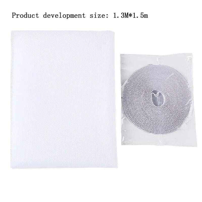

EW Бытовая самоклеящаяся антимоскитная сетка для окон Невидимая сетка для окон DIY Шифрование оконная сетка Бесплатная липучка 1 3m 1 5m белый