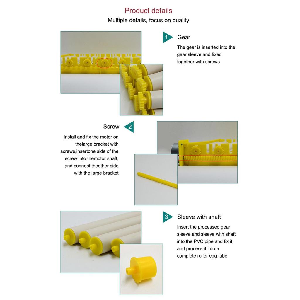 Automatic Egg Incubator Tray with Adjustable Plastic Tubes Hatching Equipment for Bird Eggs and Poultry