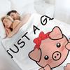 Just a Girl Who Loves Pigs, Cute Pigs Throw Blanket Bed Covers Soft Big Halloween Personalized Gift Blankets