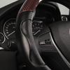 For VW Golf 7 DERMAY Car Steering Wheel Cover Non-slip Soft Micro Fiber Leather + Carbon Fibre Interior Accessories