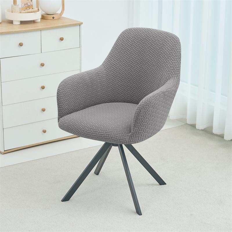 1/2/4/6pcs Stretch High Arm Dining Chair Covers Jacquard Office Chair Cover Stretch Hotel Bar Seat Slipcover Living Room Wedding