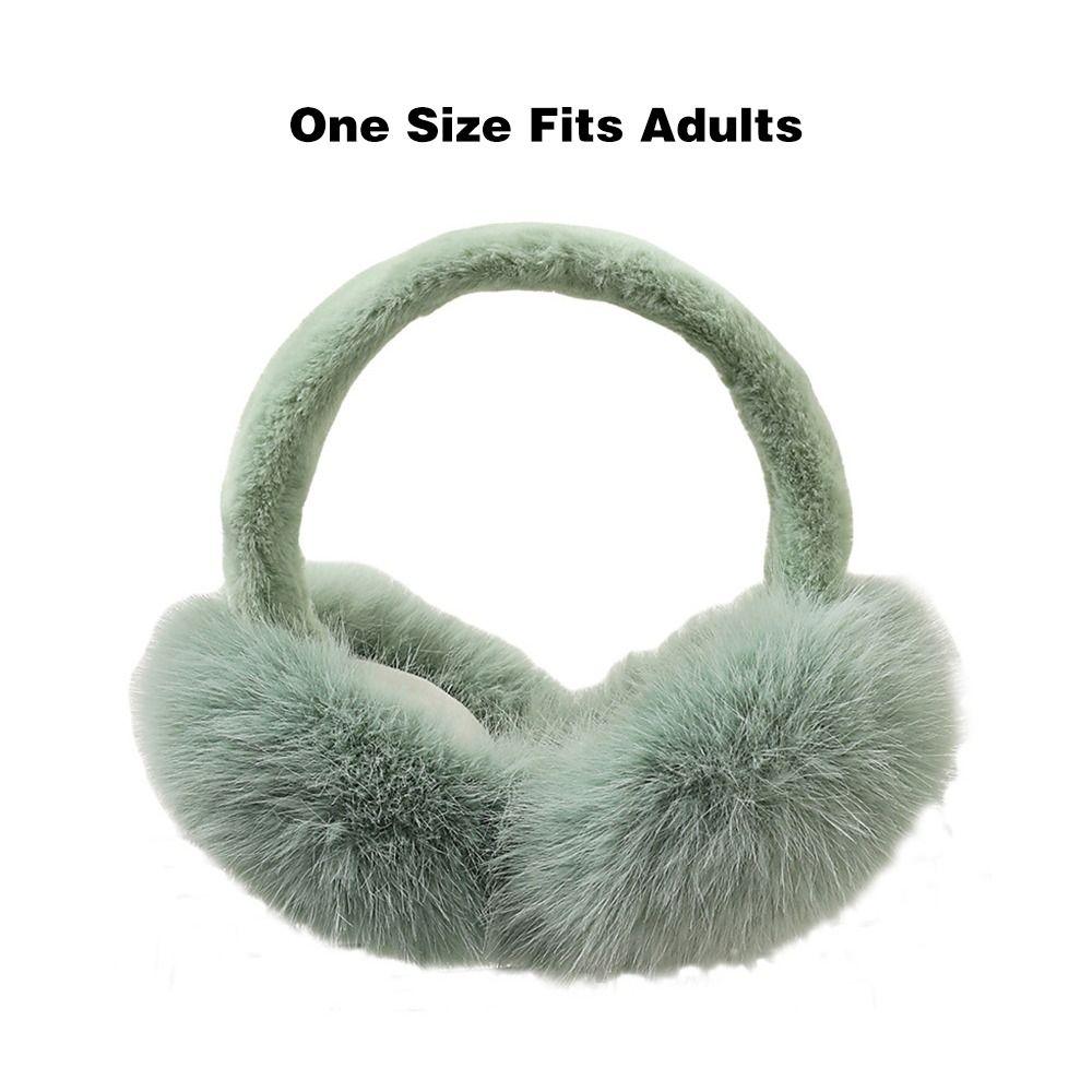Foldable Women Men Ear Warmer Comfortable Plush Ear Covers Fluffy Earflaps  for Cold Weather