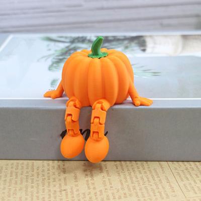 Yousheng Halloween Ornament Cartoon Lesender Geist Kürbisform Statue Wasserdichte Harzfigur Horror-Themen-Halloween-Dekor