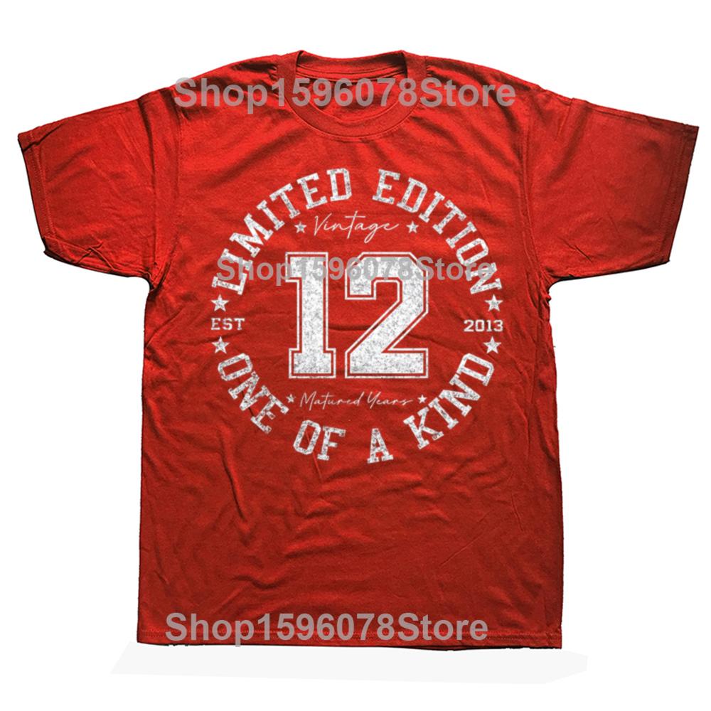 

Funny 2013 12th Birthday TShirt Summer Men Women Clothing Fashion T Shirts Cotton Short Sleeve Oversized Tshirt Tops S