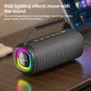 Portable Bluetooth Speaker 30W RGB Wireless Bluetooth 5.3 Stereo Music Boombox Speaker with RGB Light USB Flash Drive TF Card Player Waterproof