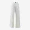 Four-sided elastic white wide-leg jeans women's deconstruction and division floor-mopping pants New high-waisted straight-leg flared pants