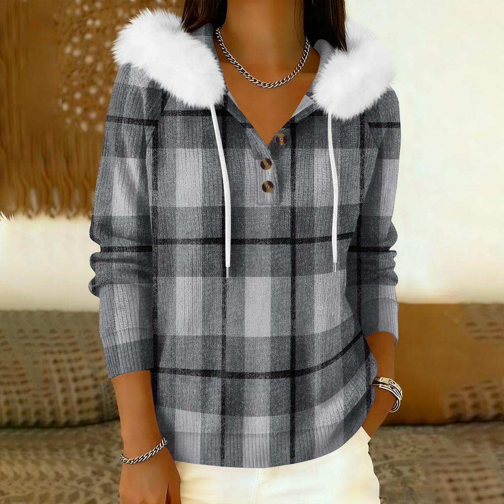 Damkappa Långärmad Med huva Varm vinterkappa Jacka