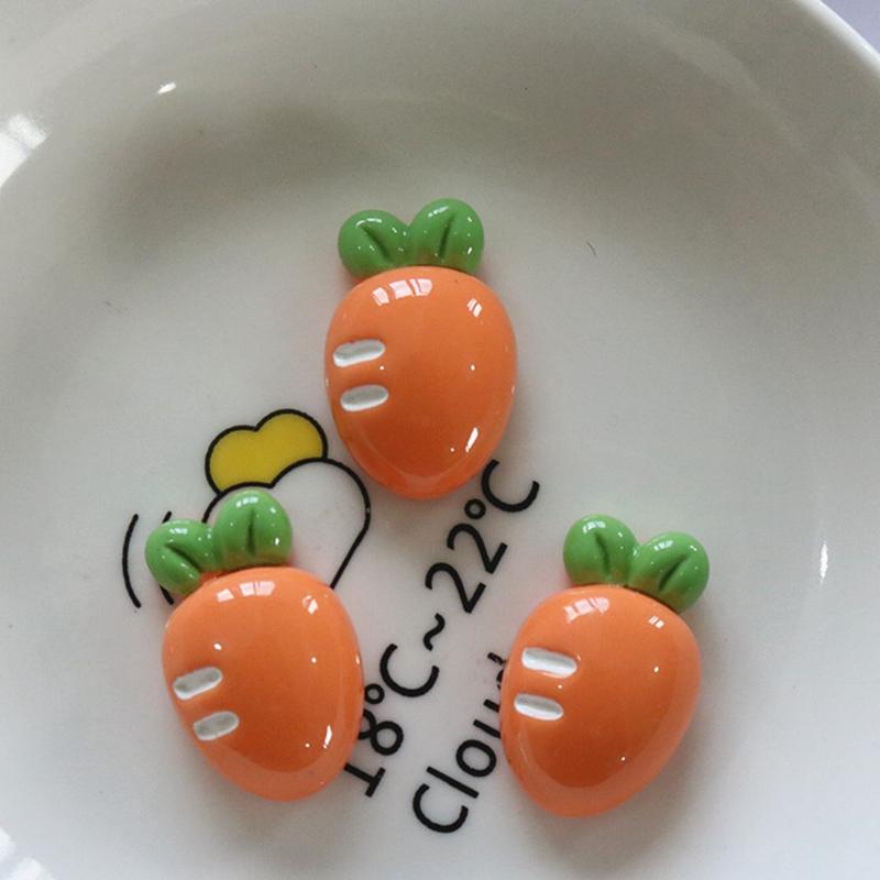 10Pcs New Cute Resin  Mini Cartoon Strawberry Cherry Grape Series Flat Back Parts Embellishments For Hair Bows Accessories