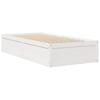 Solid Wood Bed Frame Without Mattress White 75 X 190 Cm Pine Wood