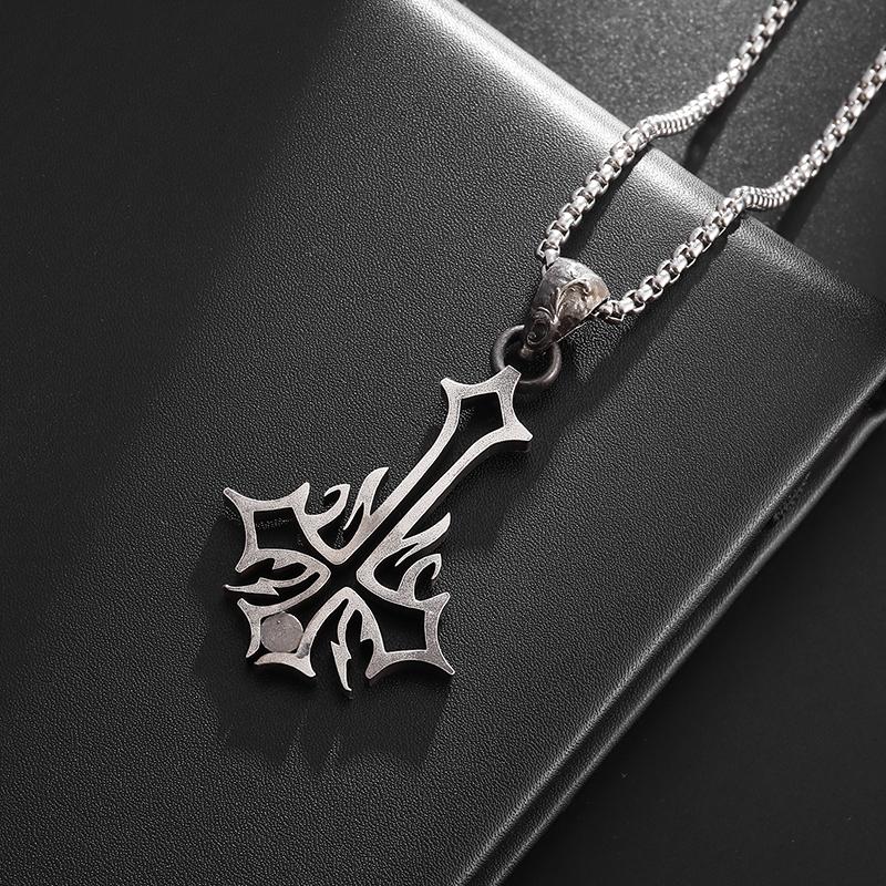 Vintage katolický kříž náhrdelník s přívěskem muži ženy křesťanské věřící modlitební amulet šperky