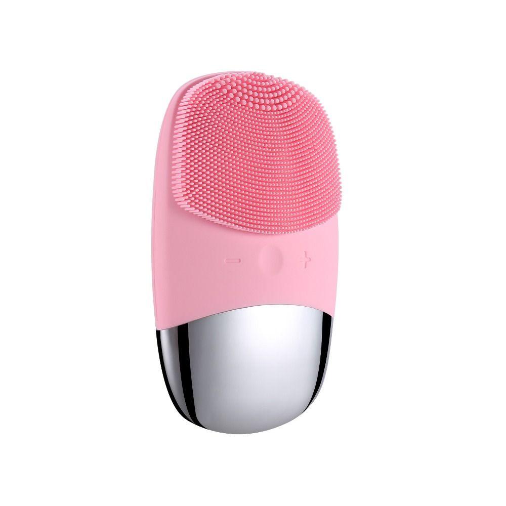 Sonic Vibration Silicone Facial Cleansing Brush Vibrating Facial Massager  Skin Care Tools