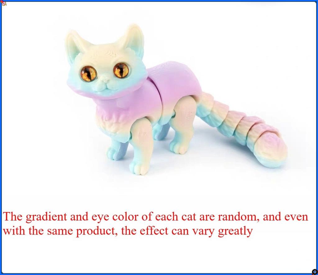 3D Printed Cats, 3D Animals for Stress Relief, Desktop Decorations Suitable for Office Workers, and Small Ornaments for Adults