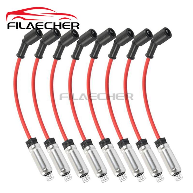 8Pcs Spark Plug Ignition Wires Set for 2000-2021 Chevy Silverado Tahoe Suburban Avalanche GMC Sierra Yukon Cadillac Escalade 4.8