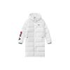 Sports Warm Printed Logo Mid-Length Hooded Down Jacket Women Outerwear White F51W048940FWT