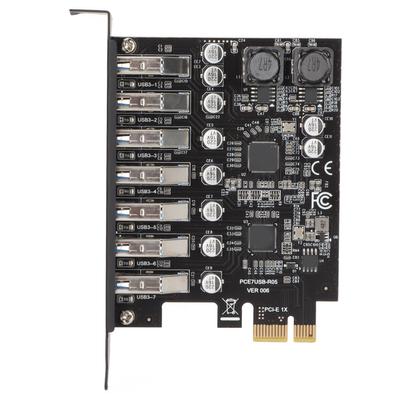 7 Port PCIE Expansion Card 7 Ports USB 3.2 GEN1 5Gbps High Speed Transmission Stable Power USB 3.2
