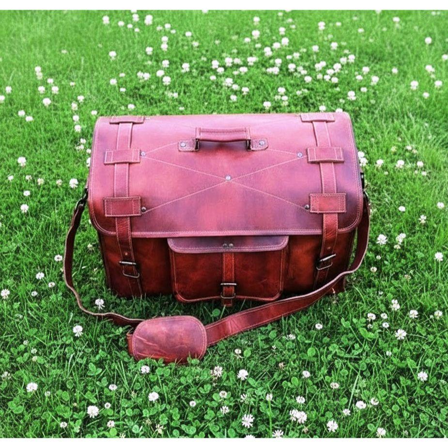 Leather Duffle Bag, Handmade Leather Weekender, Gym Bag Men, Vacation Duffel Bag, Travel Bag, Overnight Bag, Leather Flap Holdall