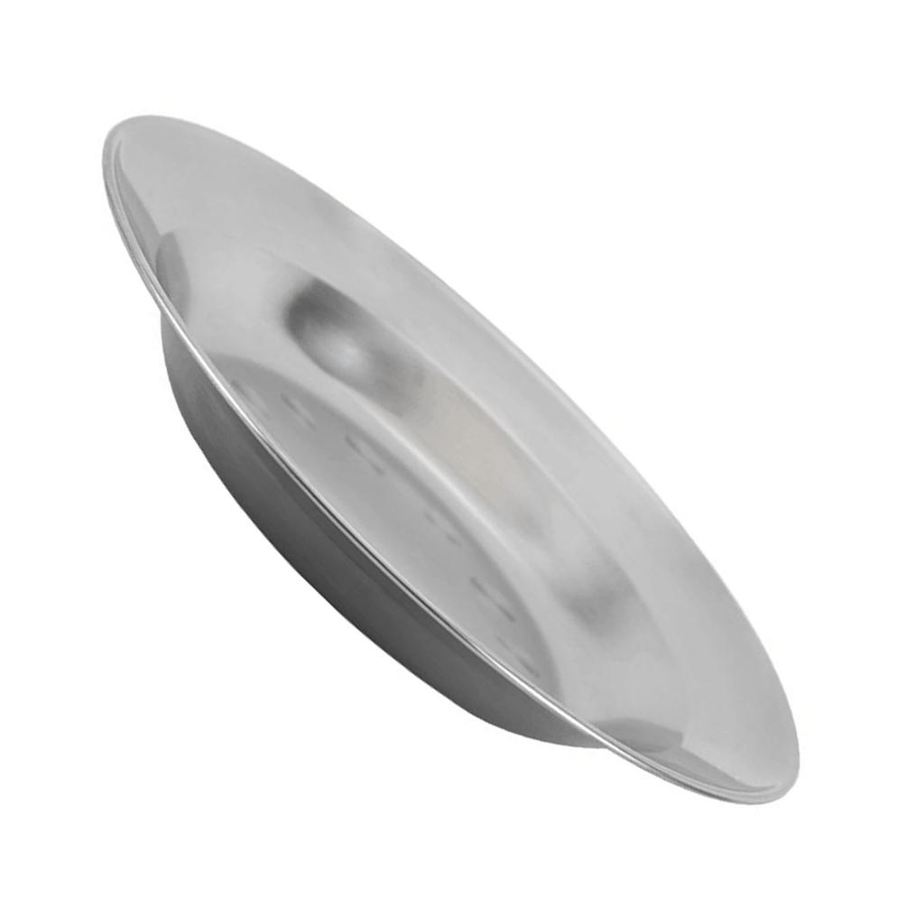 Stainless Steel Dish Plate Thickened Metal Multifunction Round Dinner Plate for Home Restaurant Outdoor Camping