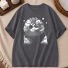 Y2k Funny Cat Meme T Shirt Clothing Anime Cartoon Cat Unisex Unisex Summer Tops Harajuku Tops Oneck Short Sleeve Tshirts