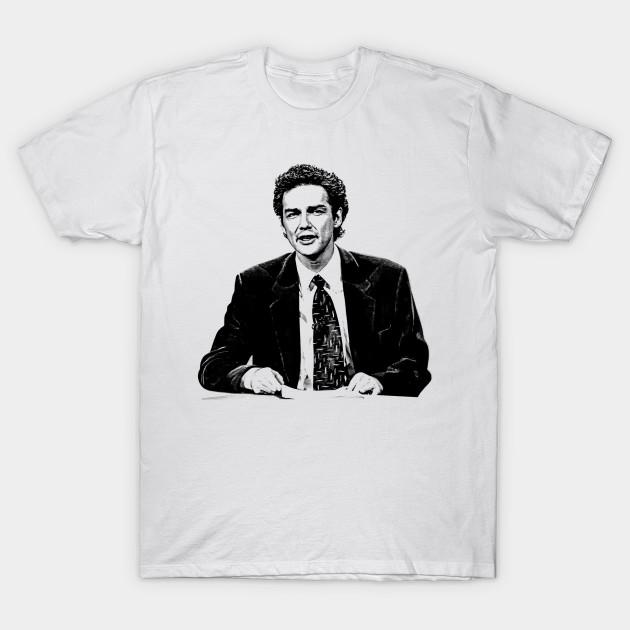 

Men Black Print T-shirt Norm Macdonald Vintage 90S Retro No-Cut Transfer Paper Print Cotton Tshirt L білий