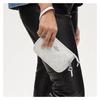 Coach Nolita 15 Metal Logo Letters Classic Presbyopia Cow Leather Portable Shoulder Crossbody Bag Mini Women's White