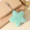 Plush Five-pointed Star Keychain Car Keyring Backpack Handbag Charm Pendant