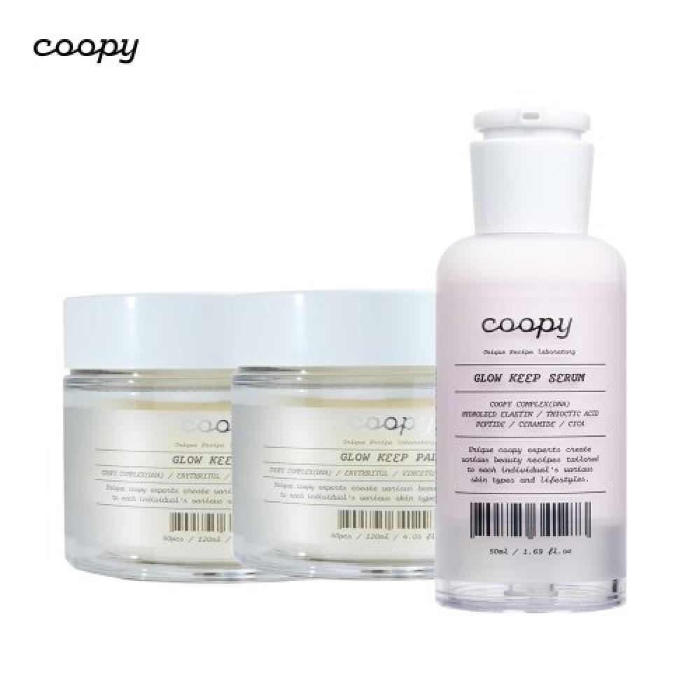 Coopy Glow Keep Water Glow Serum 50ml+Glow Keep Water Glow Pad 120ml 50 Sheets 2 FREE