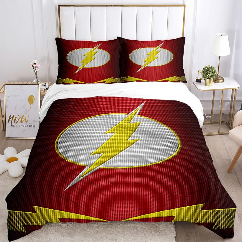3pcs Flash Logo Cover Set,Soft Comfortable Duvet Cover,Guest Room (1*Duvet Cover + 2*Pillowcases, Without Core) yy251024089