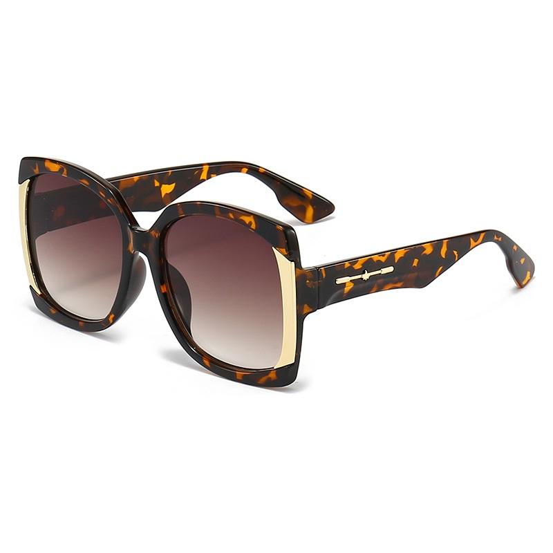 

New Square Sunglasses Women Vintage Designer Men Sun Glasses Green Purple Leopard Tea Shades Uv400 Luxury Brand Female Oculus as picture