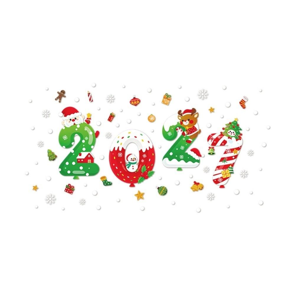 Removable Static 2027 Static Cling Decal DIY Xmas Party Door Stickers  Window Decoration