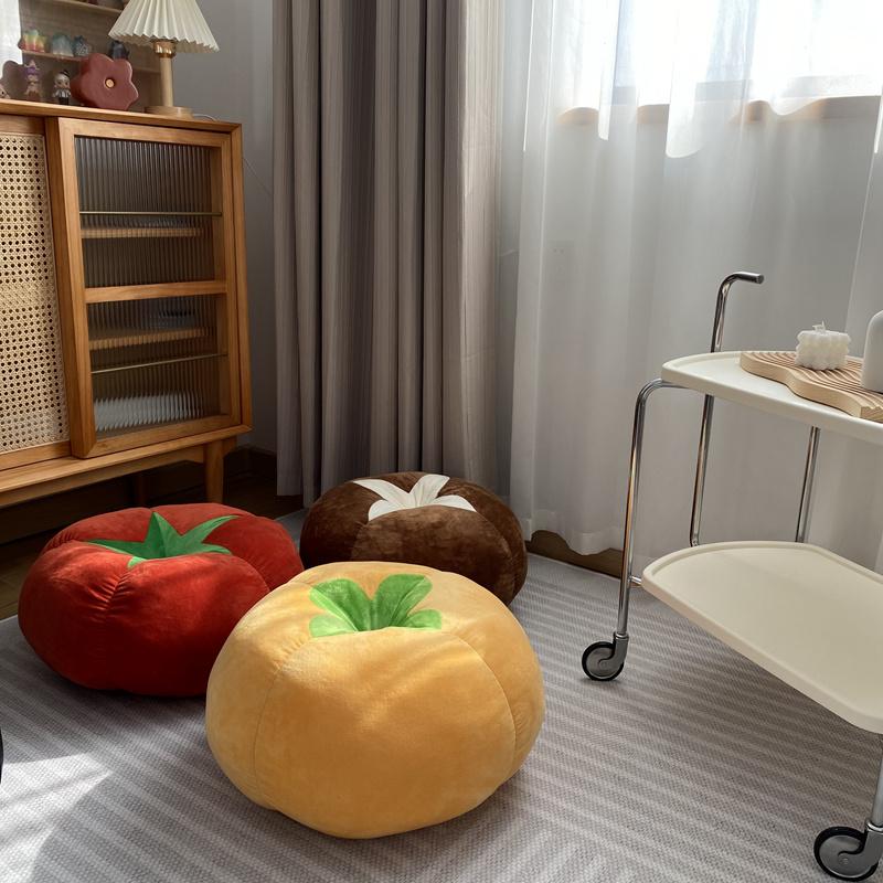 Cute Simulation Mushroom Pillow Persimmon Tomato Cushion Kawaii Fruit Stuffed Doll Plush Toys For Child Home Decor Sofa Cushion