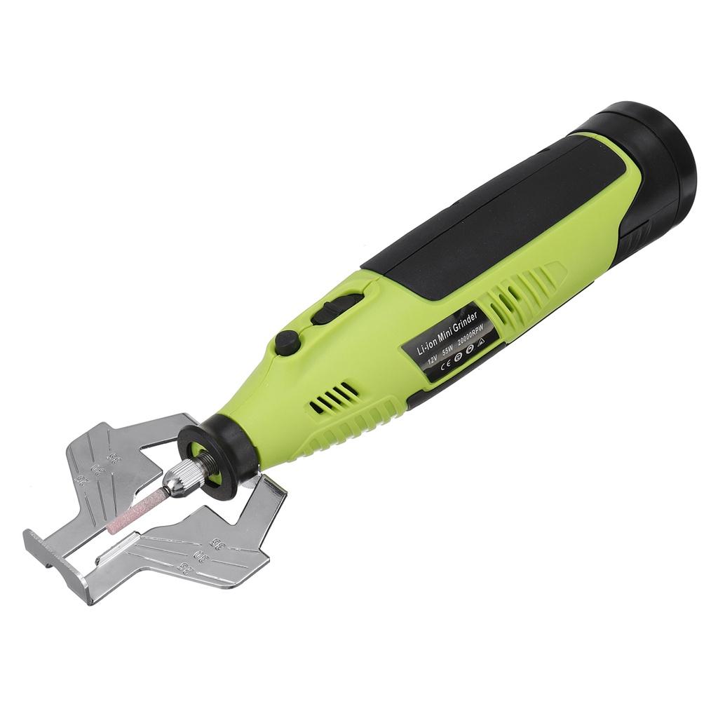 20000 U/min Mini Akku-Elektroschleifer-Set Kettensägen-Schärfgerät Schleifmaschine Wiederaufladbares Schnitz-, Trimm-, Polierwerkzeug 27,3*5cm