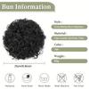 Messy Bun Hair Pieces Elastic Drawstring Fake Hairpieces Short Kinky Curly Scrunchies Ponytail Synthetic Hair Extensions for Women Daily Party Use