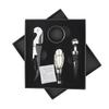 Jiuyou 4-Piece Stainless Steel Wine Tools: Waiter's Corkscrew, Pourer, Corkscrew Set in Gift Box.