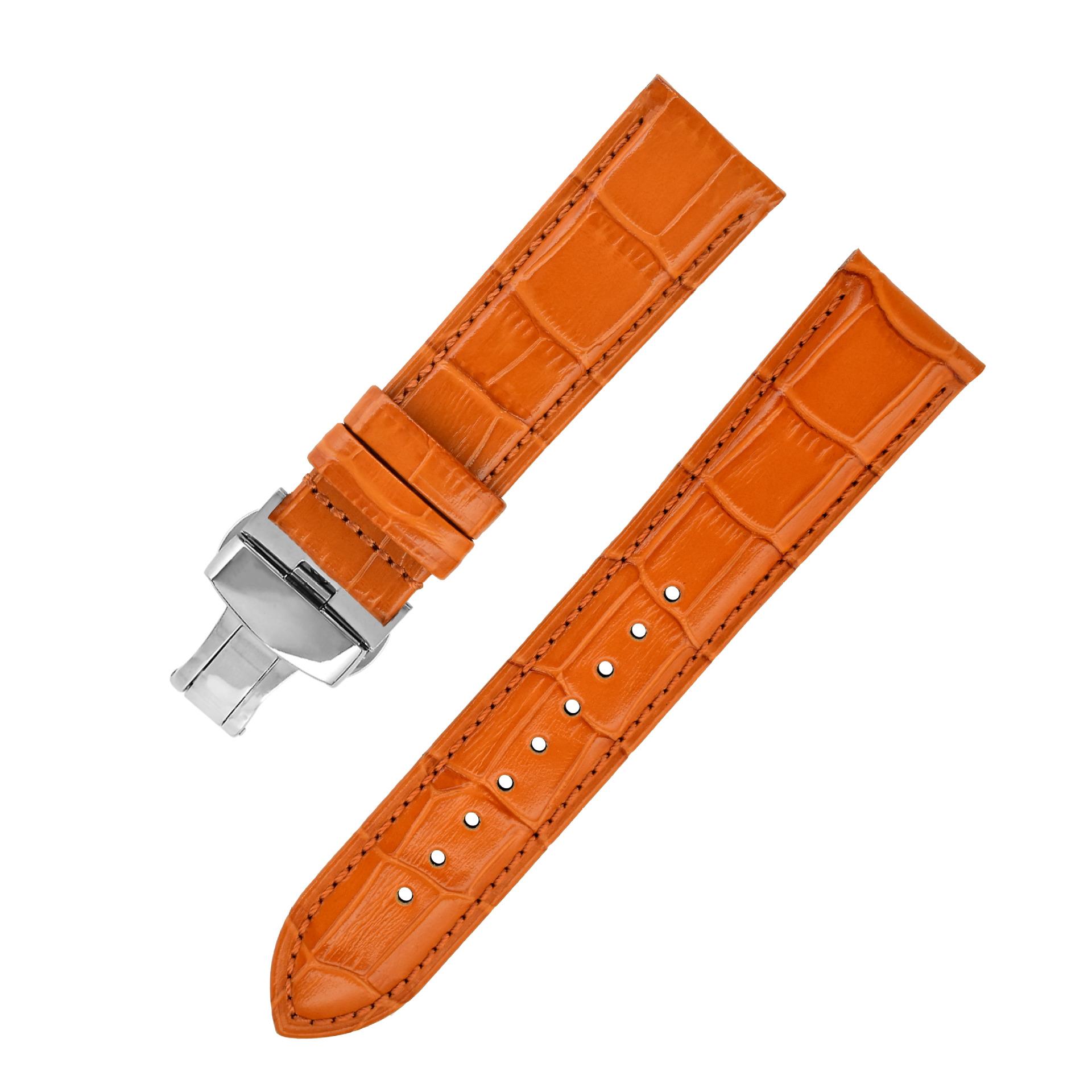 Applicable To Langlqin Dw Strap, Crocodile Pattern Cowhide Watch Strap, Bamboo Pattern 18/20Mm First Layer Cowhide Strap 18mm
