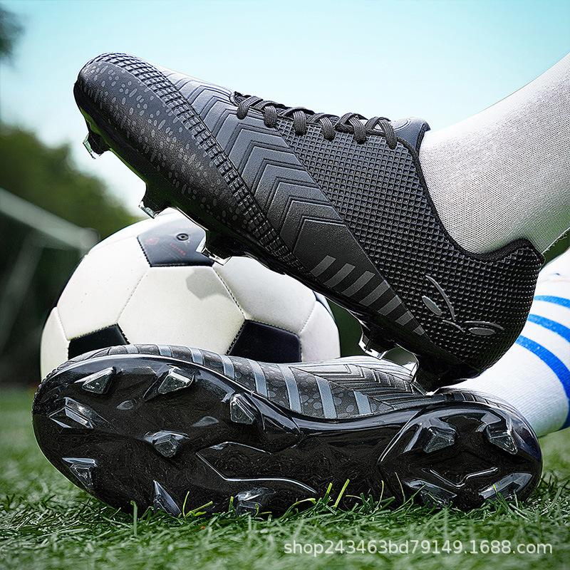 Football shoes men's professional game spike football shoes AG grass sports shoes youth primary and secondary school students factory straight hair