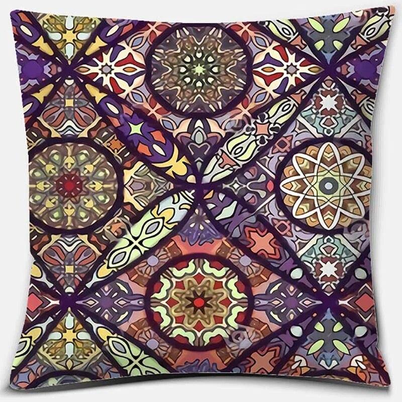 Mandala Series Pattern Pillowcase Square  Home Office Furnishing