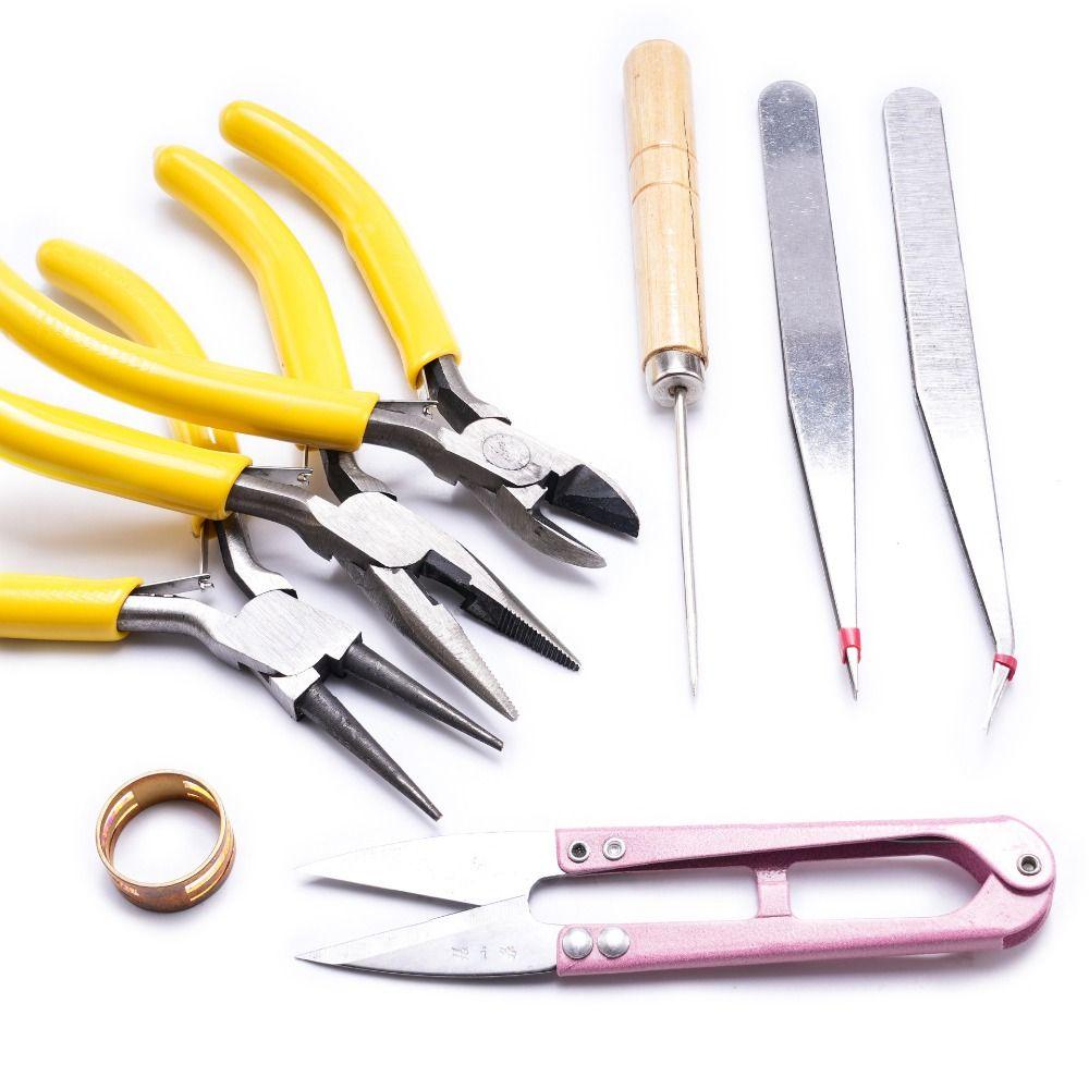8Pcs/Set Pliers Beading Tool Kit Portable Jewelry Making Kits Jewelry Repair