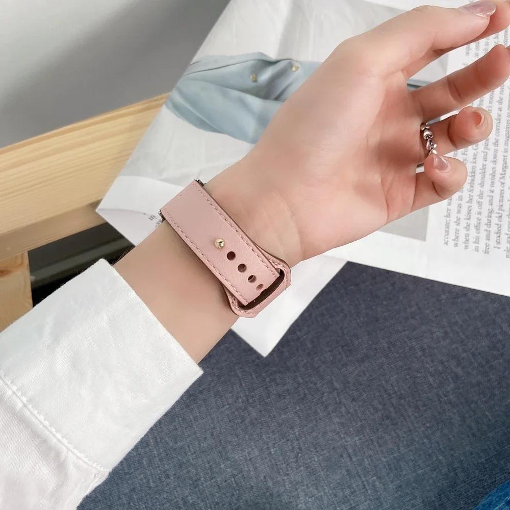 Lederarmband Für Samsung Galaxy Watch 7/6/5/pro/4/Classic/Active 2 20mm 22mm Armband Amazfit GTS/GTR 4/3/2 mini bip-lite Band