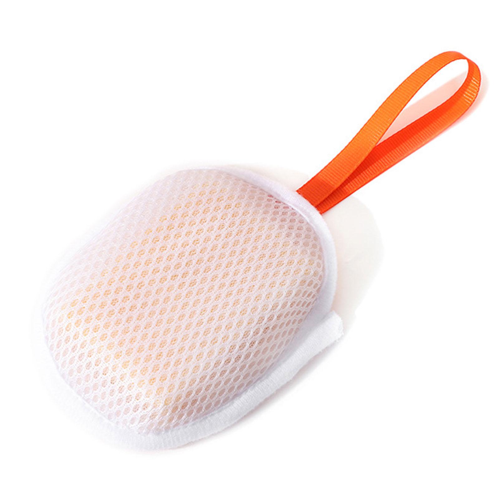 

Foaming Net Soaps Holder Exfoliating Soaps Pouch Saver With Drawstring Gently Exfoliates Smoother Skin Hanging Hygiene Skin Care 1pc білий