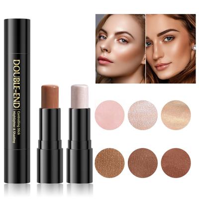 Double-headed High-gloss Cosmetic Stick Pearlescent Three-dimensional Natural Brightening and Facial Shadow Modification
