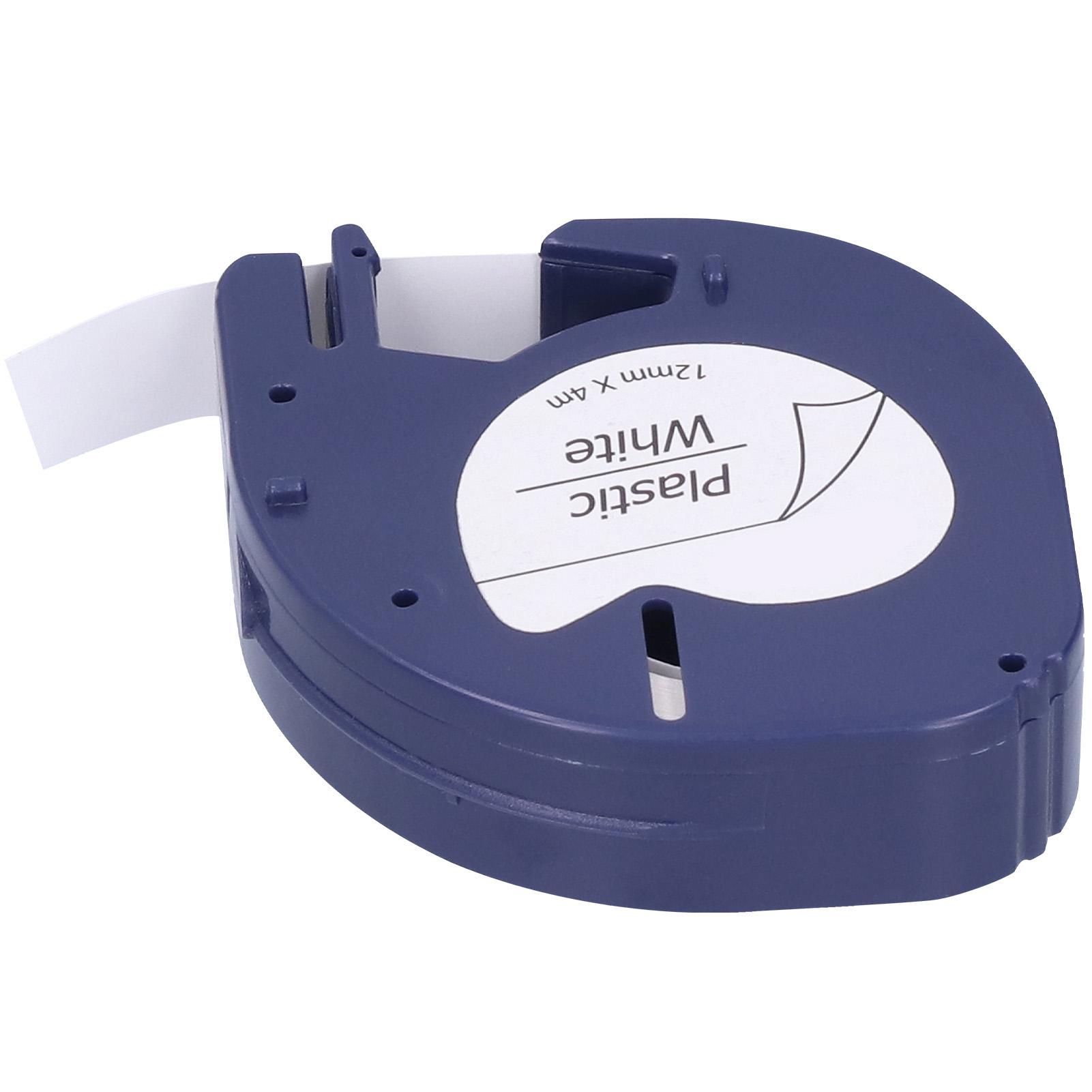 

Лента для этикеток, сменная для машинной ленты DYMO LETRATAG, аксессуары для самостоятельной печати, 12 мм x 4 метра, черная