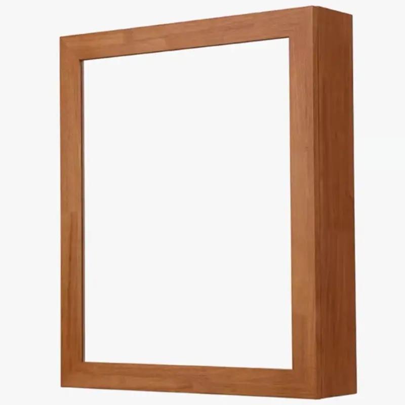 Зеркальный шкафчик для ванной комнаты Настенный шкафчик для хранения косметики из массива дерева зеркало бытовое хранение зеркальный шкафчик для туалетного столика