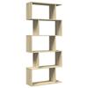 VidaXL Room Divider Shelf 5 Levels Sonoma Oak 70x24x161cm, Shelf, Bookcase, Storage Shelf, 858095