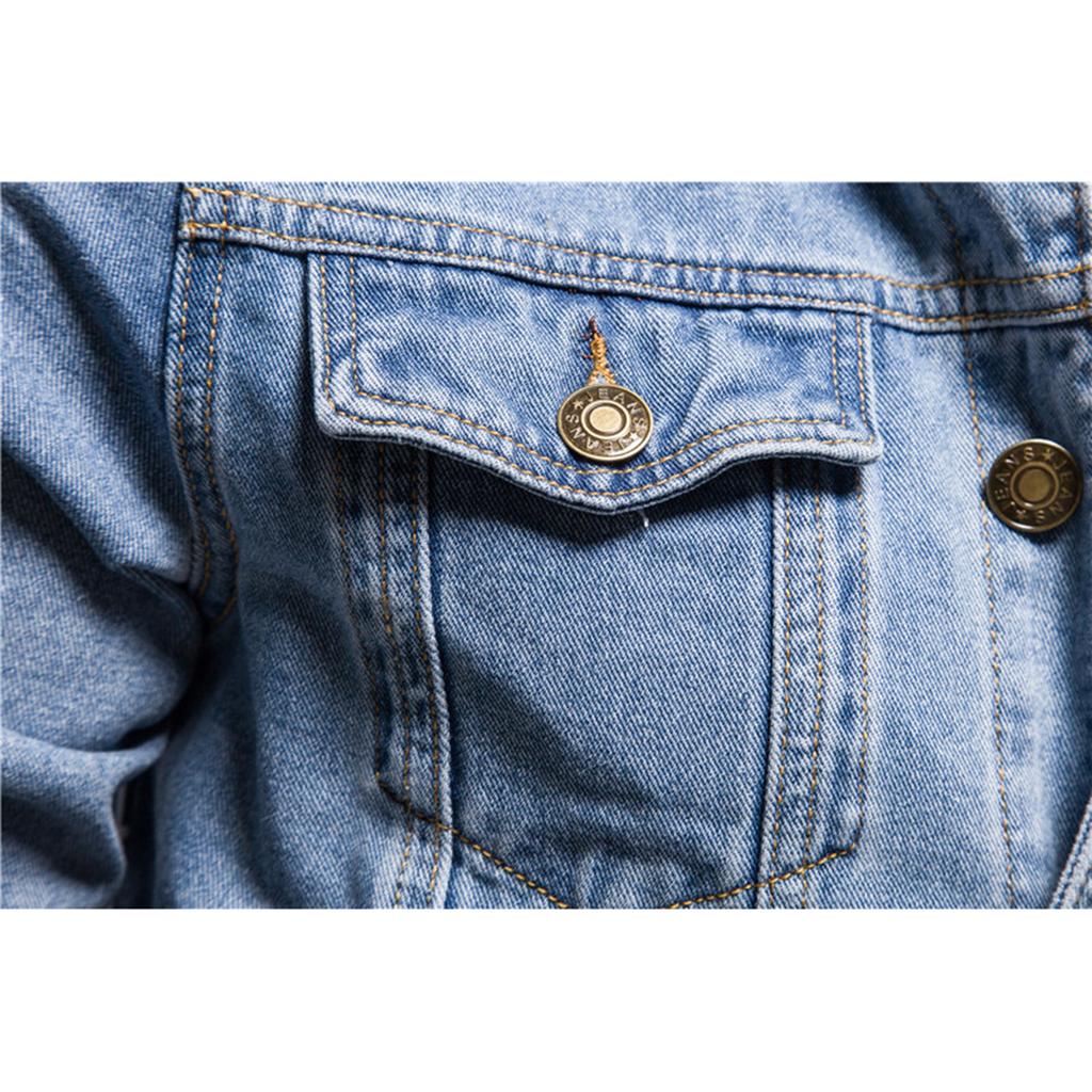 Men's Denim Jacket Cotton Fashion Casual Slim Fit Jacket Men's Denim Jacket