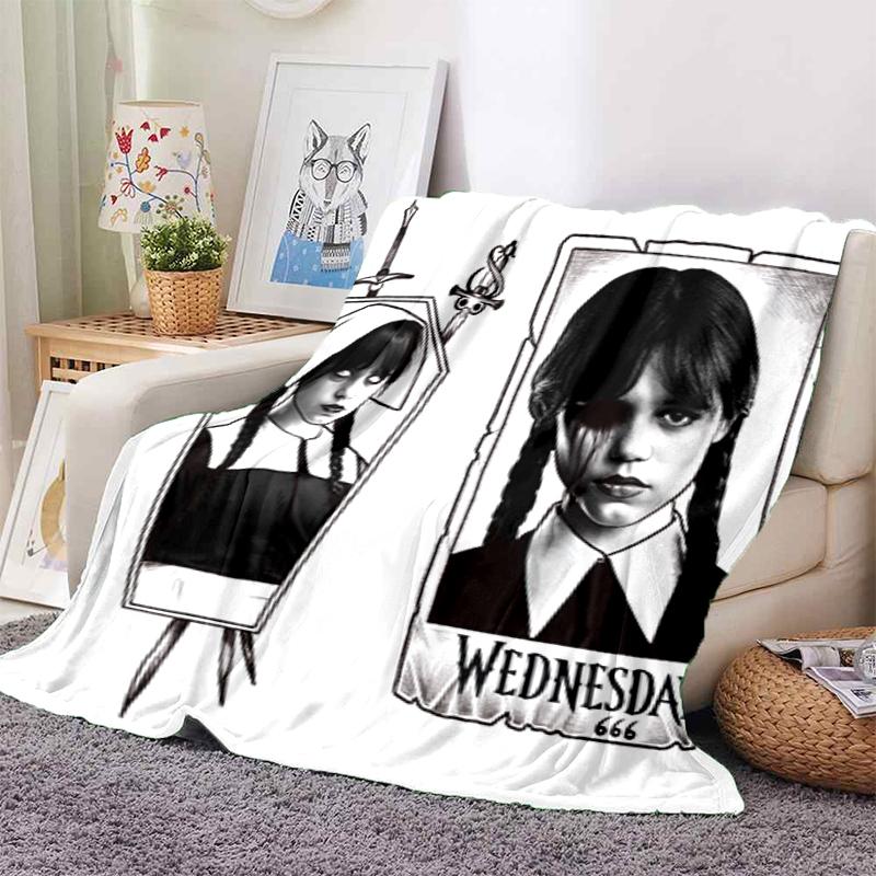 1PC Wednesday blanket, all-season lightweight home office outdoor nap multifunctional blanket, Christmas gifts