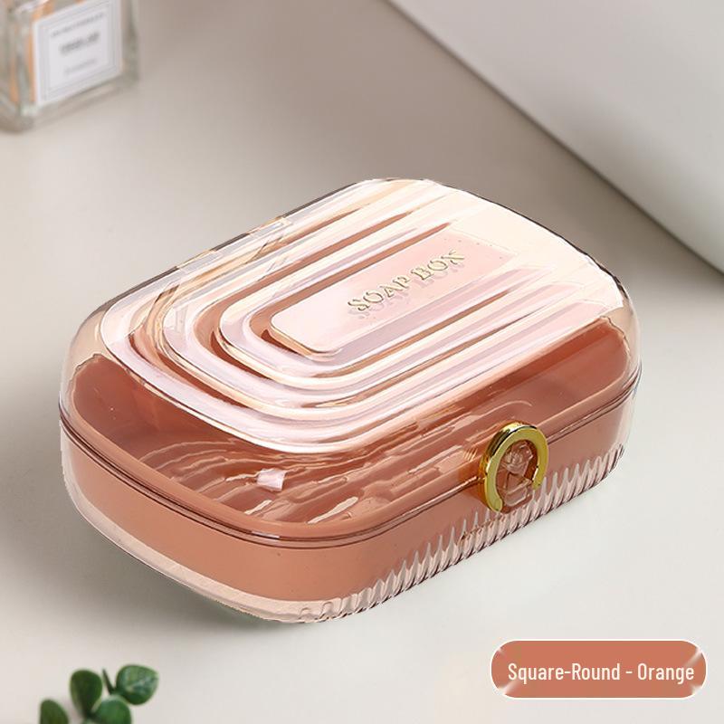 Waterproof Portable Thickened Soap Box with Lid - Creative Dorm Draining Holder for Travel