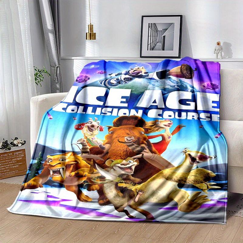 1pc, Cozy Ice Age: Collision Course Home Decor Blanket Perfect Gift for Bedroom, Living Room, Travel, Camping, Car